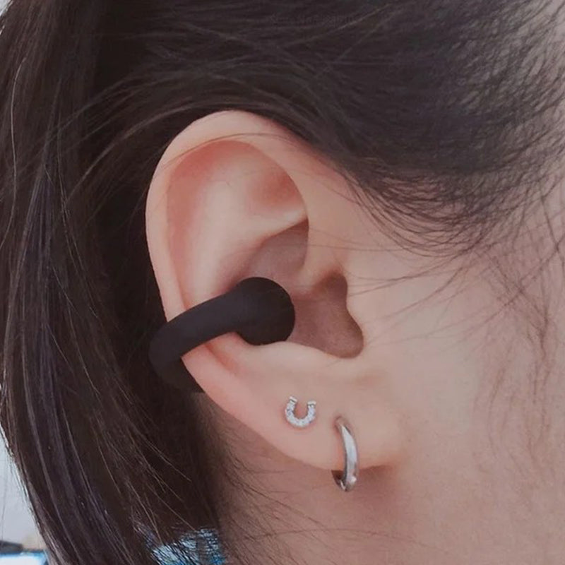 Casque à conduction osseuse sans fil avec clip d'oreille - Écoutez en toute liberté - Nouveau Tech - Confort optimal