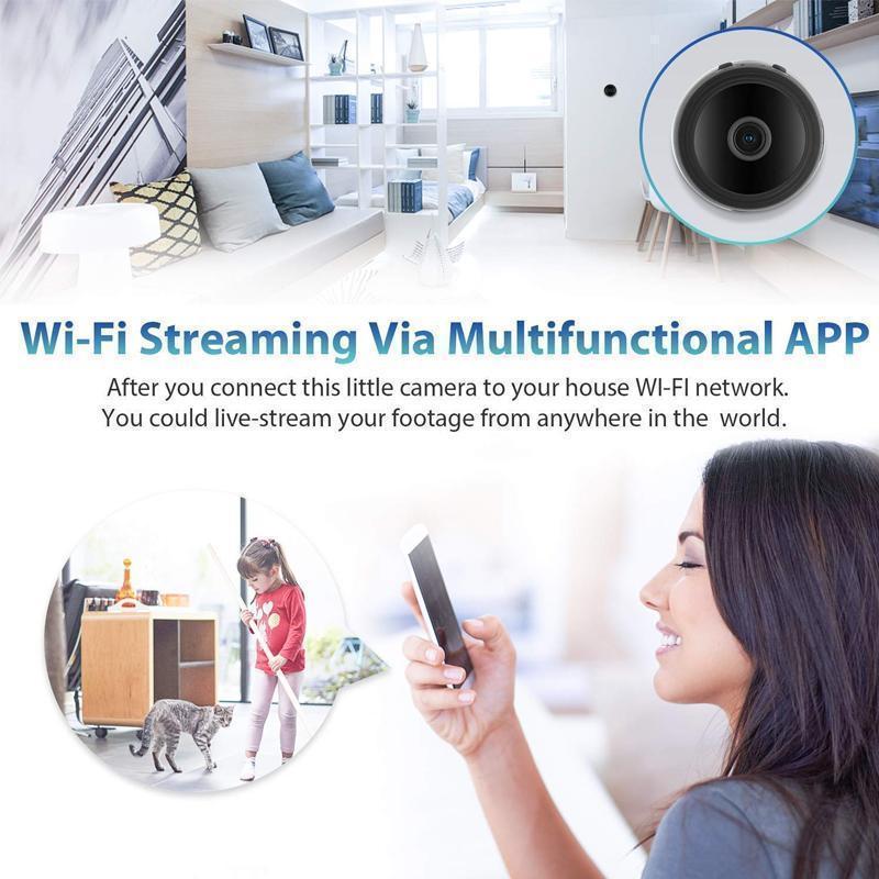 Caméra Mini WiFi 1080p - Sécurisez votre maison partout et à tout moment - Nouveau Tech - Compacte et pratique