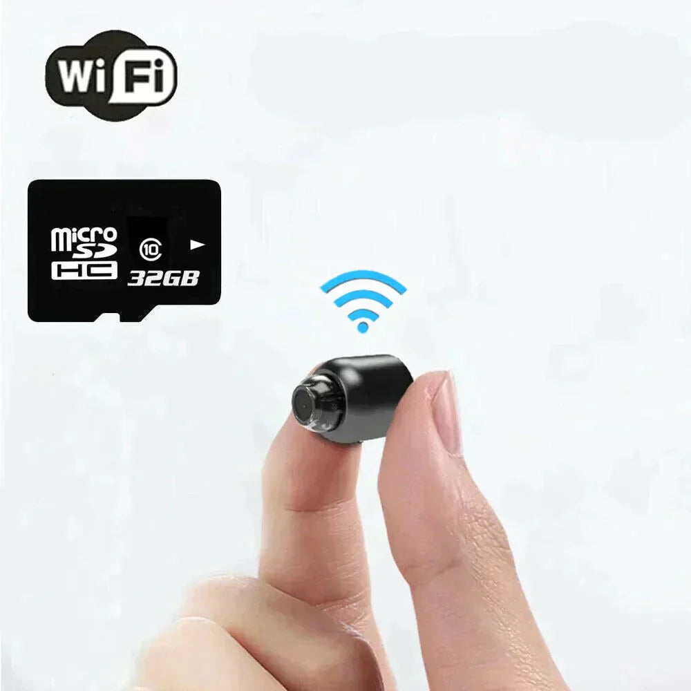 Mini caméra de surveillance WiFi - Caméra IP avec vision nocturne - Nouveau Tech - Sécurité à domicile - Compacte et discrète